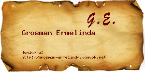 Grosman Ermelinda névjegykártya